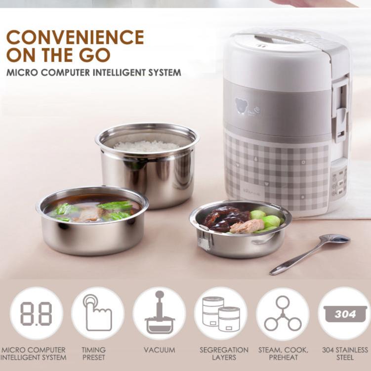 Bear Digital Lunch box 4-in-1 Heating 2.0L Electric Multi Pot (DFH-A20D1) - PowerPacSG