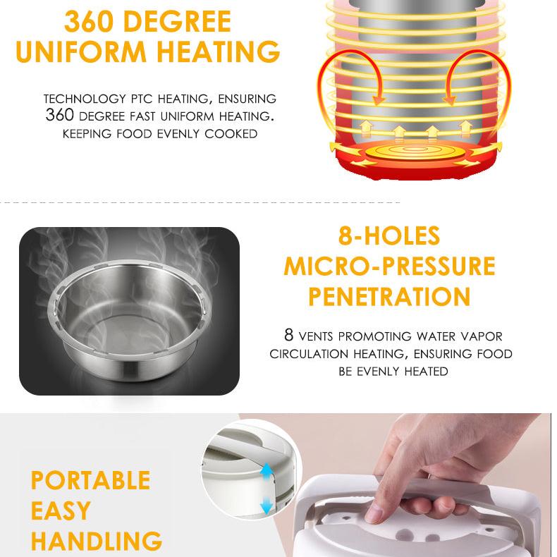 Bear Digital Lunch box 4-in-1 Heating 2.0L Electric Multi Pot (DFH-A20D1) - PowerPacSG