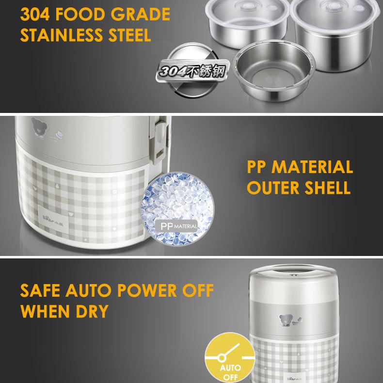 Bear Digital Lunch box 4-in-1 Heating 2.0L Electric Multi Pot (DFH-A20D1) - PowerPacSG