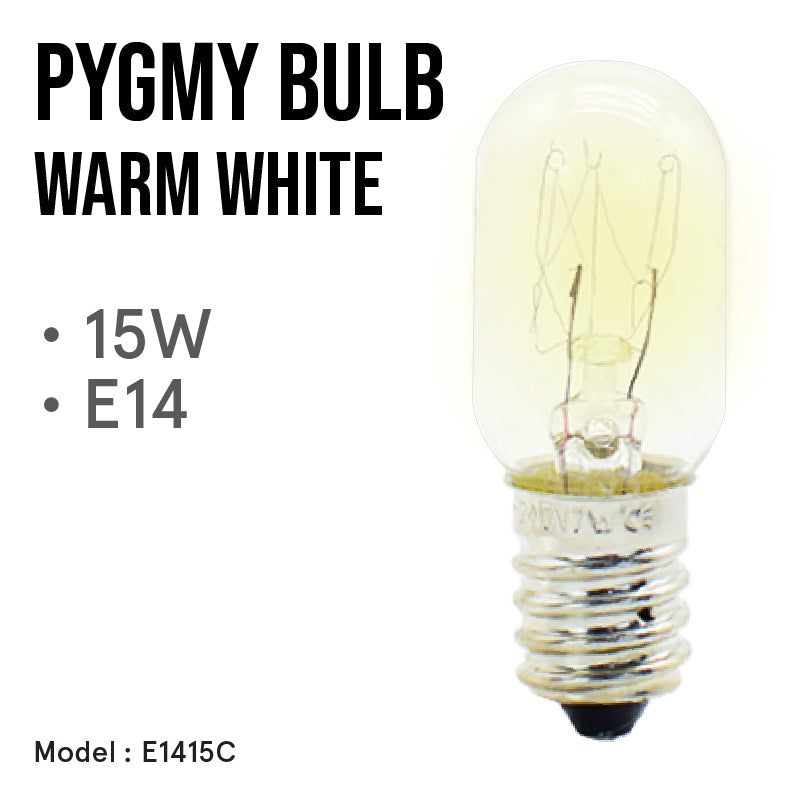 Pygmy bulb 15W E14 , Bulb Replacement for Fridge, Salt lamp bulb (E1415C)