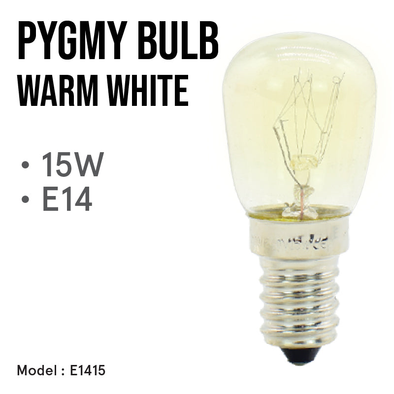 Pygmy bulb 15W E14 , Bulb Replacement for Fridge, Salt lamp bulb (E1415)