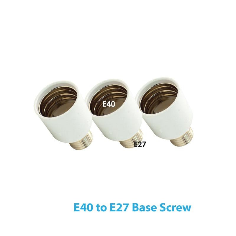 3 Pieces x PowerPac E40 to E27 LED Bulb Base Adapter Universal Light Converter Lamp Socket Holder (E27 base) - PowerPacSG