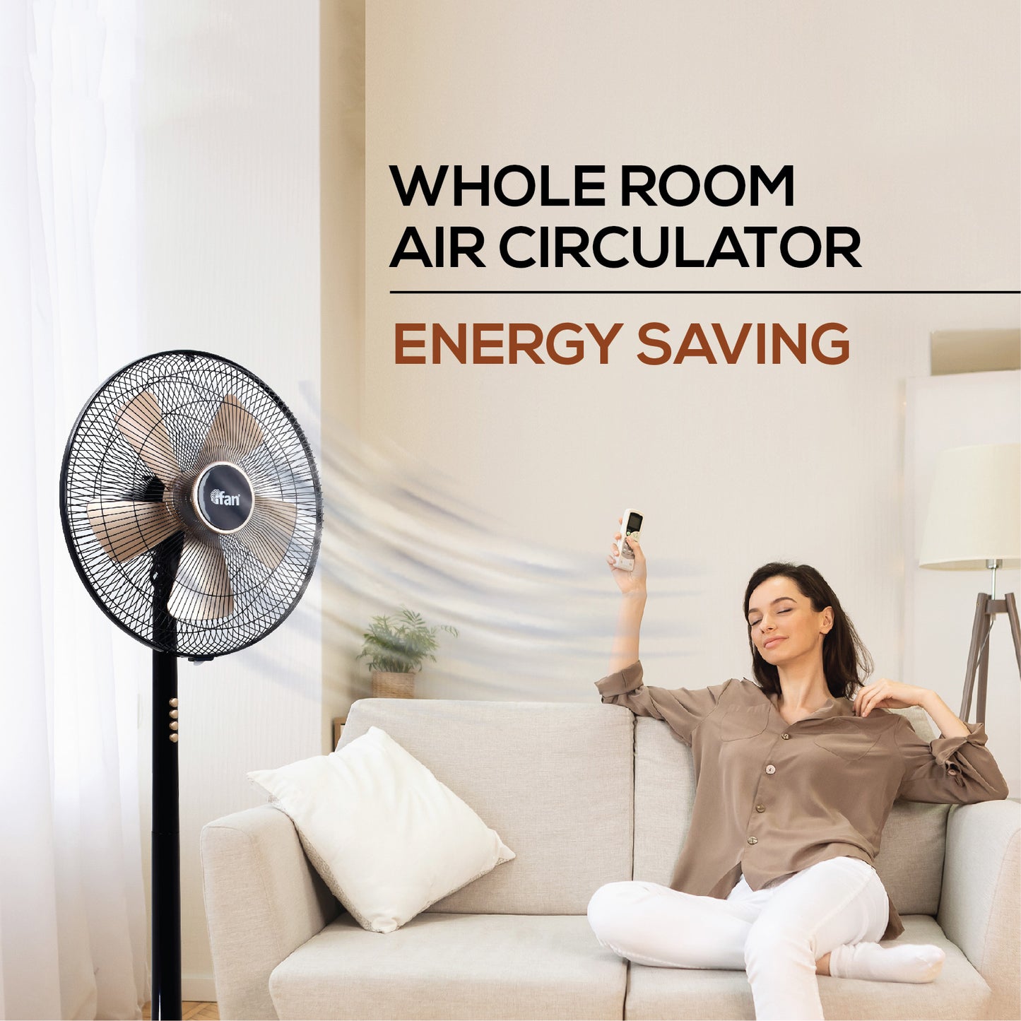 iFan Stand Fan 16" with Air Circulator (IF401) - PowerPacSG