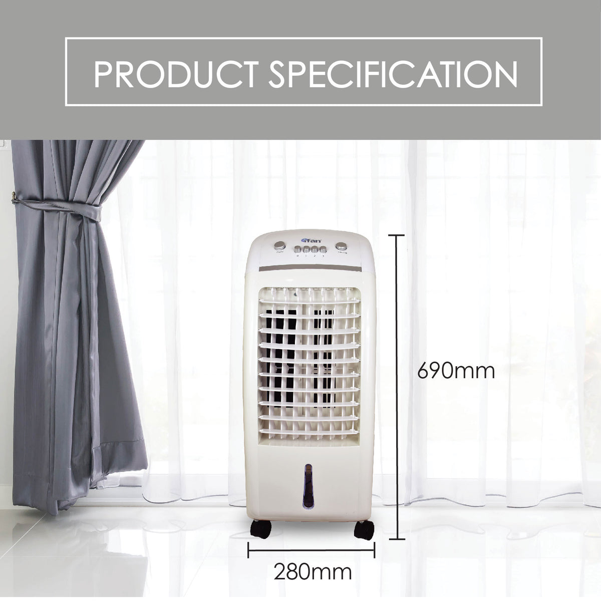 iFan Air Cooler Evaporative with Built-in Ionizer (IF7310) - PowerPacSG