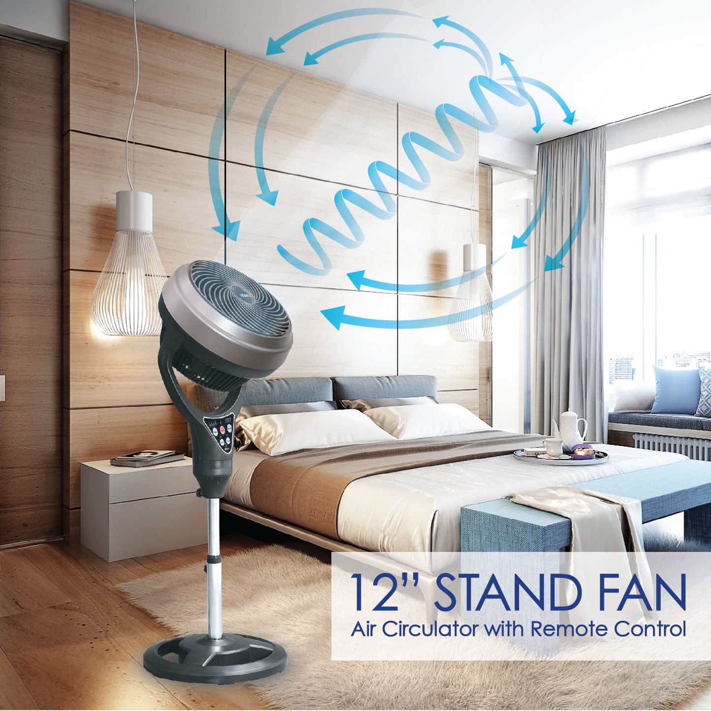 iFan Stand Fan with Convertible Height Air Circulator (IF9669) - PowerPacSG