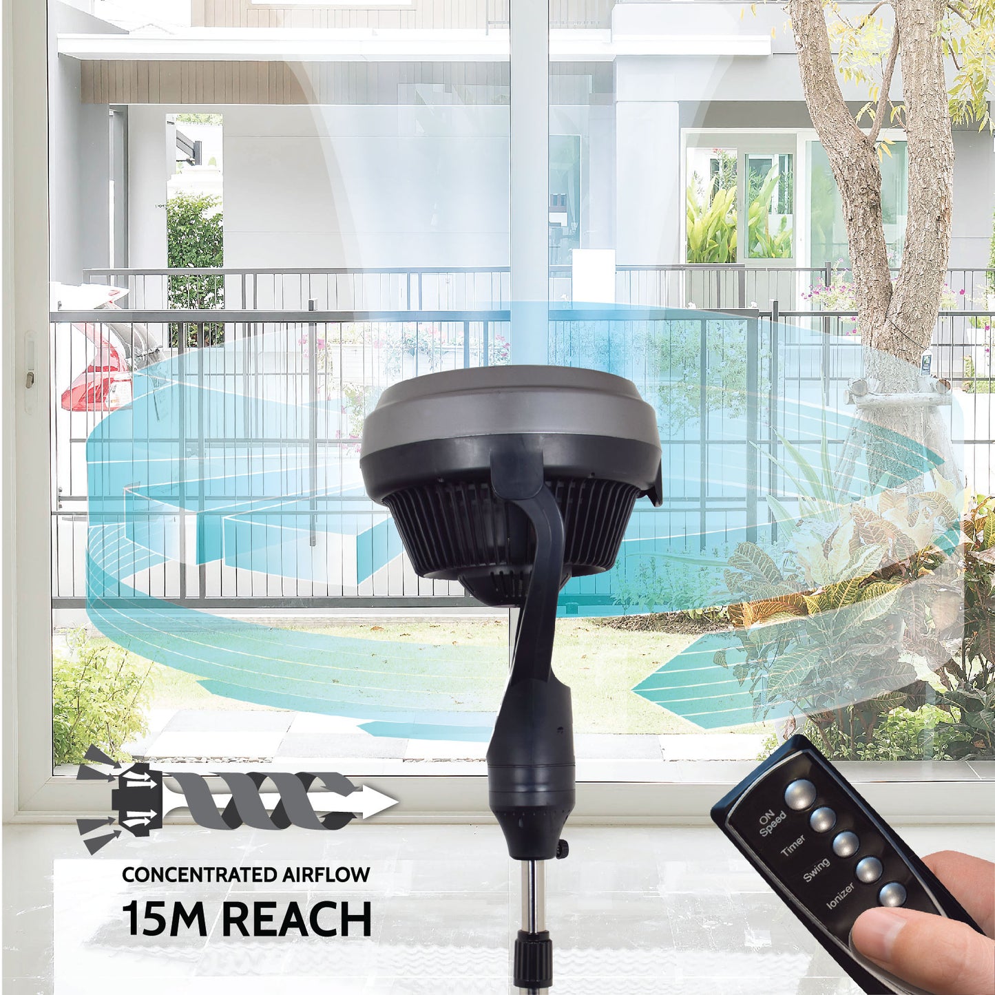 iFan Stand Fan with Convertible Height Air Circulator (IF9669) - PowerPacSG
