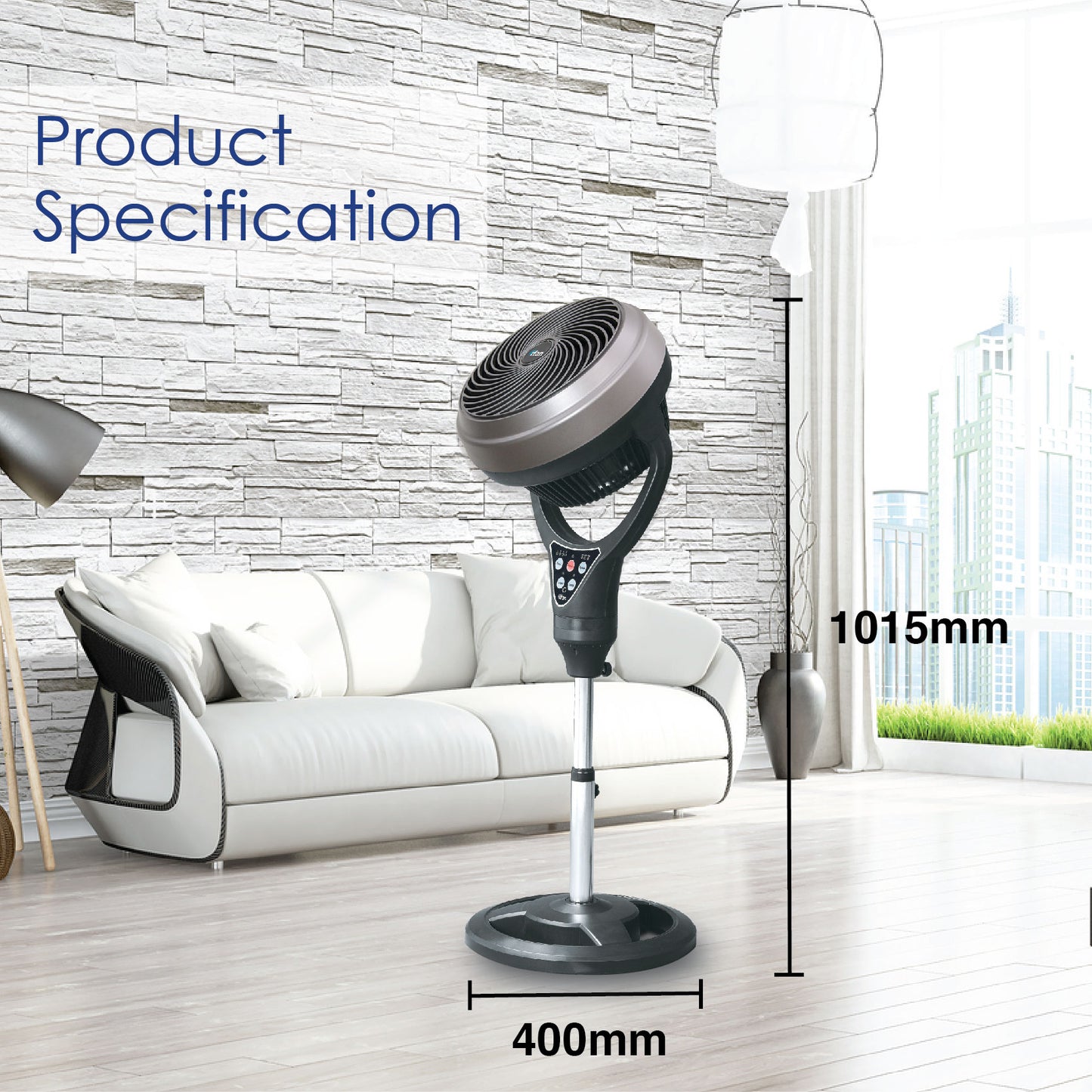 iFan Stand Fan with Convertible Height Air Circulator (IF9669) - PowerPacSG