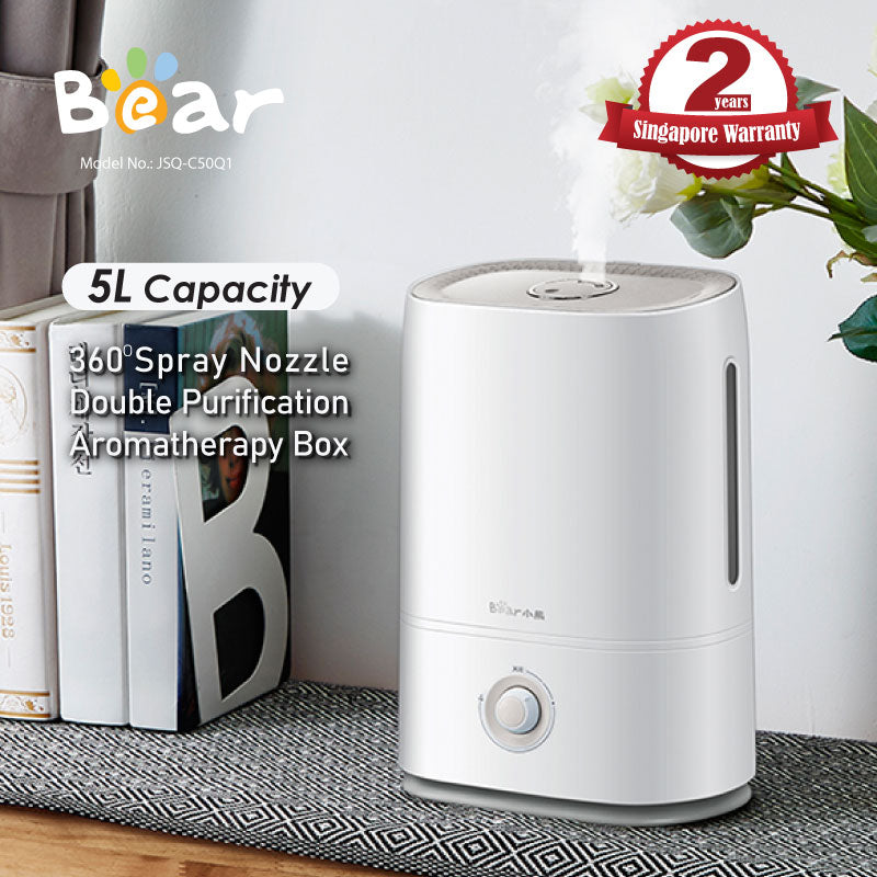 Bear 2 in 1 Humidifier &amp; Water Air Purifier 5L Large Capacity Desktop Dual Purification Aroma Diffuser (JSQ-C50Q1)