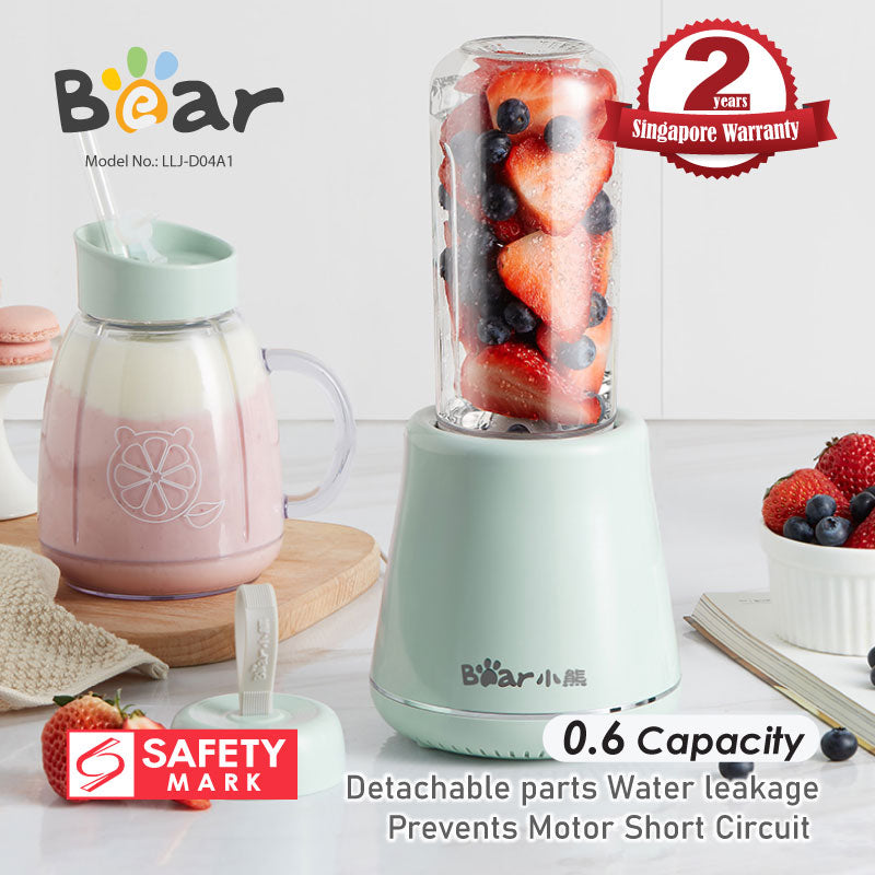 Bear Blender Personal Juice Blender, Manson Jug Blender 200W (LLJ-D04A1)