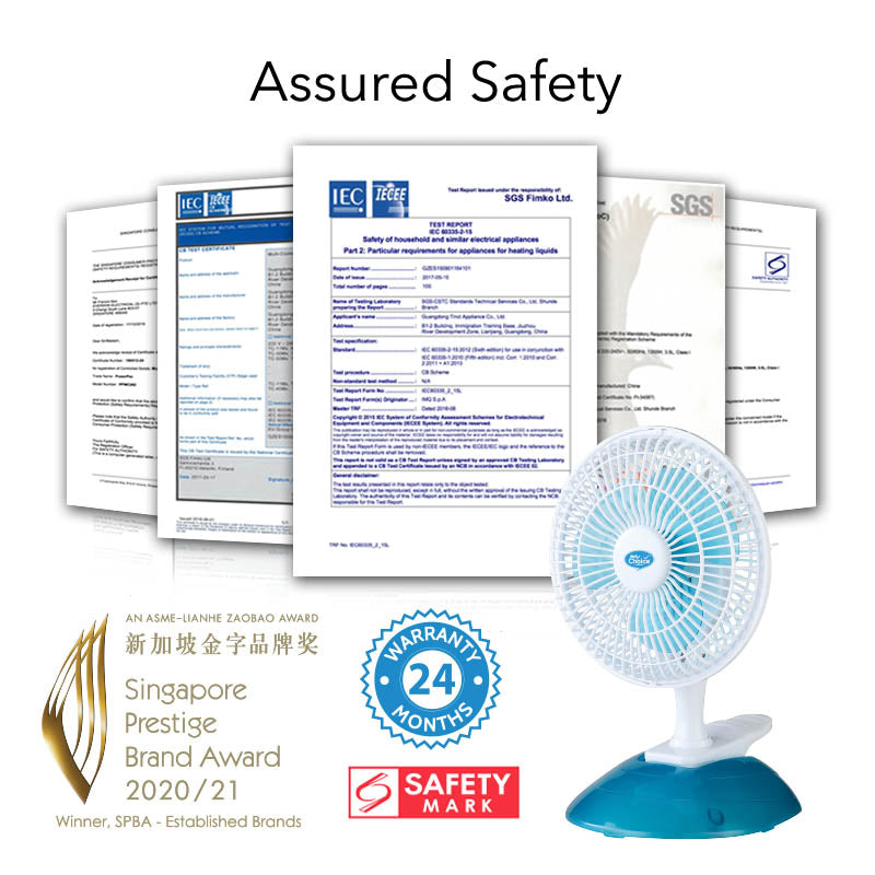 My Choice 6" Clip & Table Fan – Strong Wind, 2 Speed Settings, Portable, MC202