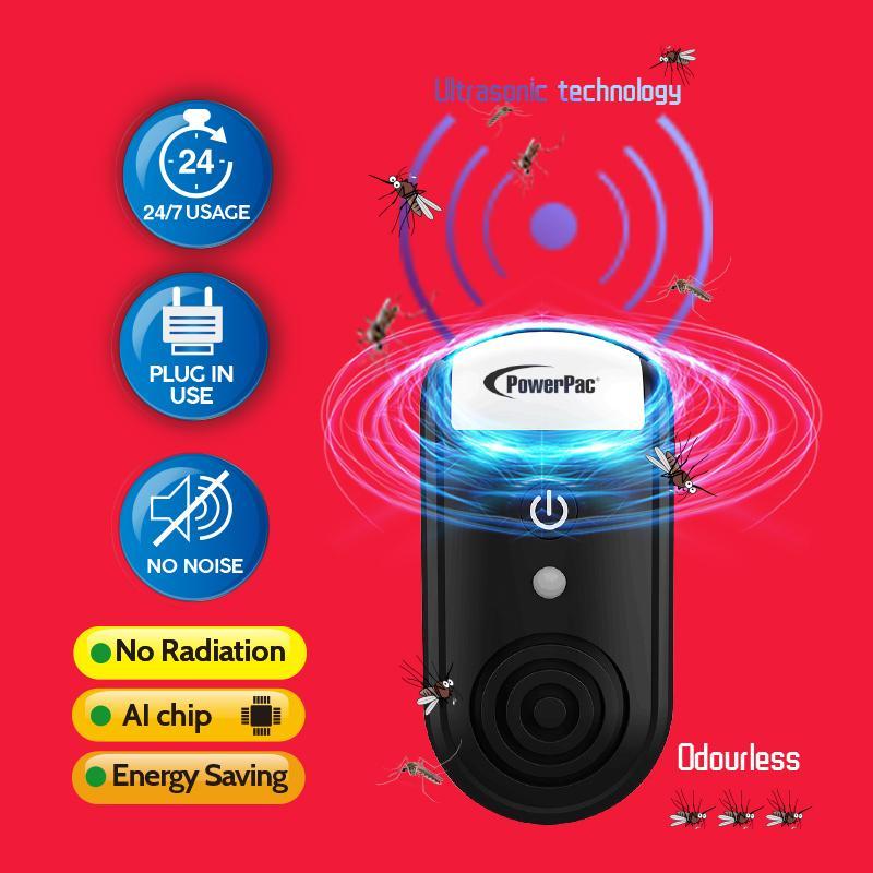 Ultrasonic insect Repellent Insect Killers Mosquito Killer with night light (PP306) - PowerPacSG