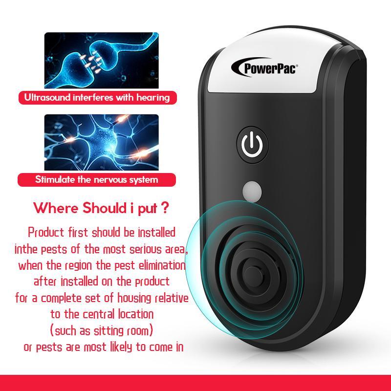 Ultrasonic insect Repellent Insect Killers Mosquito Killer with night light (PP306) - PowerPacSG