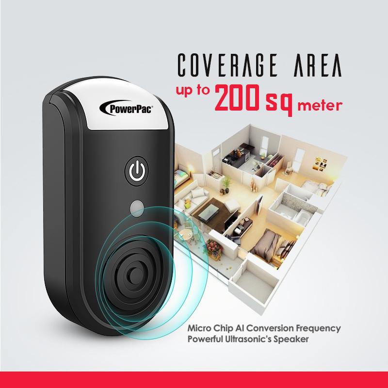 Ultrasonic insect Repellent Insect Killers Mosquito Killer with night light (PP306) - PowerPacSG