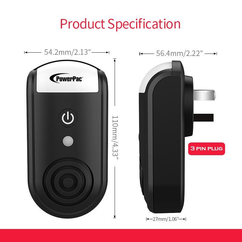 Ultrasonic insect Repellent Insect Killers Mosquito Killer with night light (PP306) - PowerPacSG