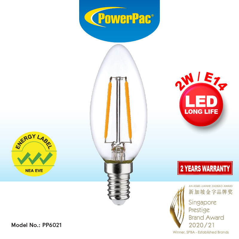LED Bulb, Candle Bulb, LED Light 2W E14 Warm White(PP6021)
