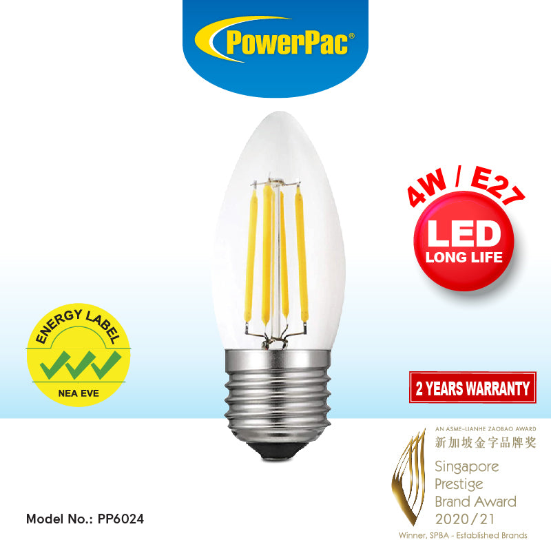 LED Bulb, Candle Bulb LED Light  4W E27 Warm White  (PP6024)