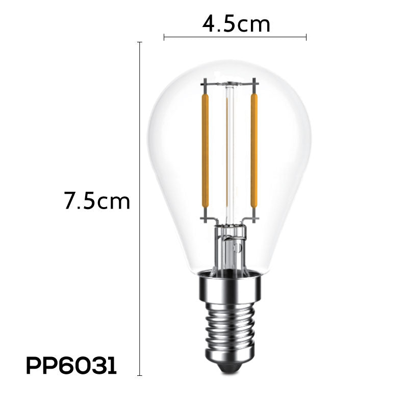 LED Bulb, Ping Pong Bulb, LED Light 2W E14 Warm White (PP6031)