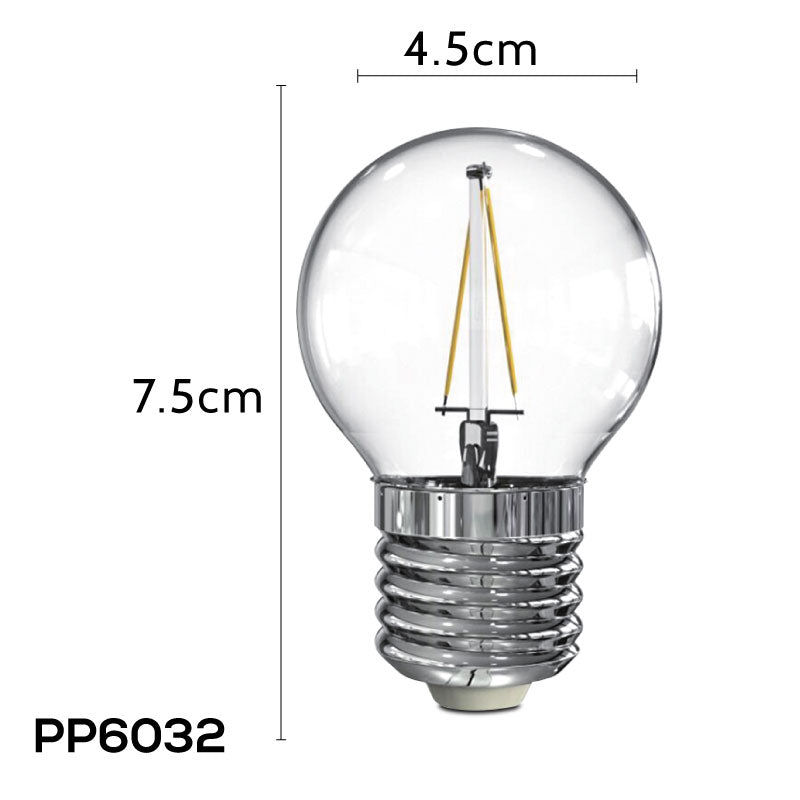 2 Pieces x PowerPac 2W E27 LED Bulb - Warm White (PP6032) - PowerPacSG