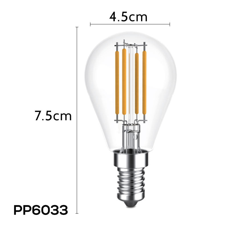 2 Pieces x PowerPac 4W E14 LED Bulb - Warm White (PP6033) - PowerPacSG