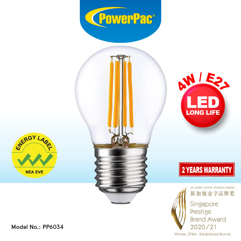 Bulb, Pin Pong Bulb, LED Light 4W E27 Warm White(PP6034)