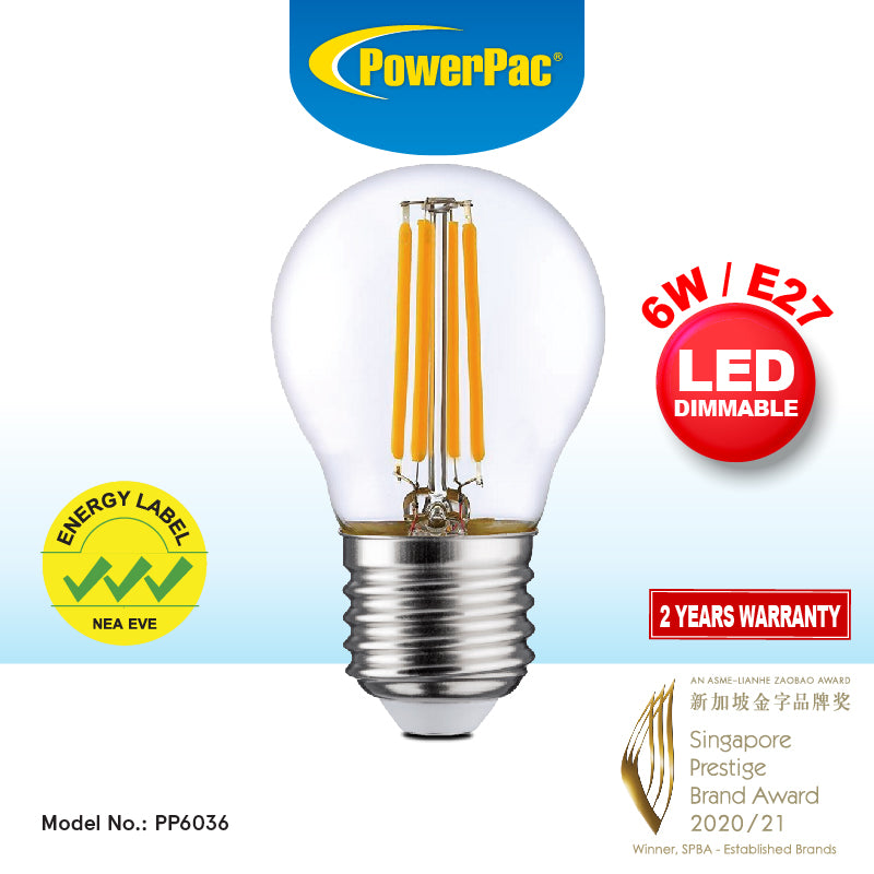 LED Bulb, Pin Pong Bulb, LED Light 6W E27 Warm White (PP6036)