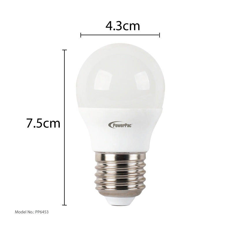 LED Bulb, Pin Pong Bulb 5W E27 400LM Daylight (PP6453)