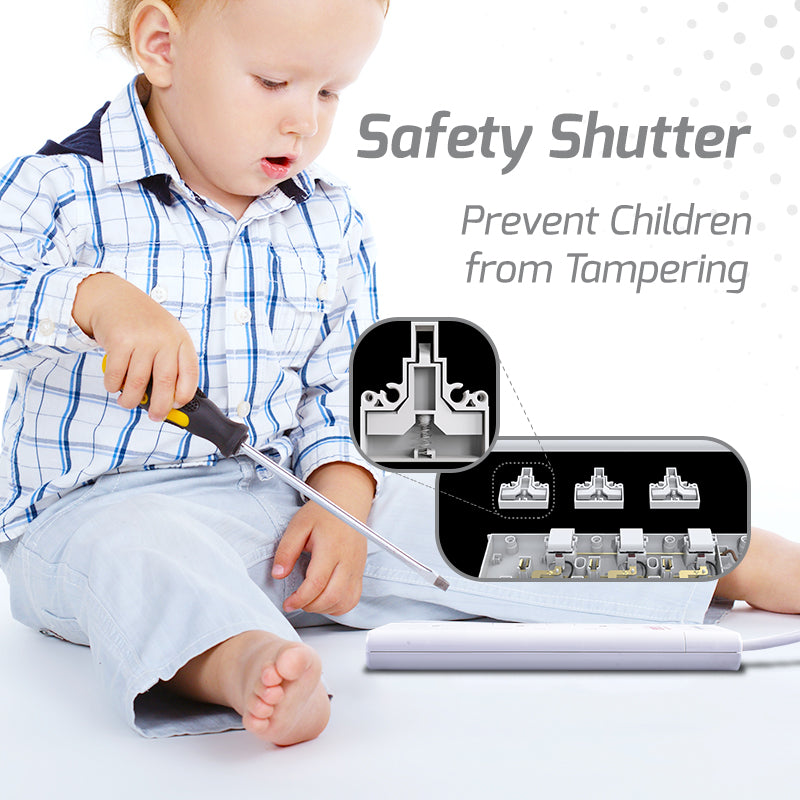 3 Way Extension Cord, Extension Socket, Safety Mark 3 Meter (PP8553N) - PowerPacSG