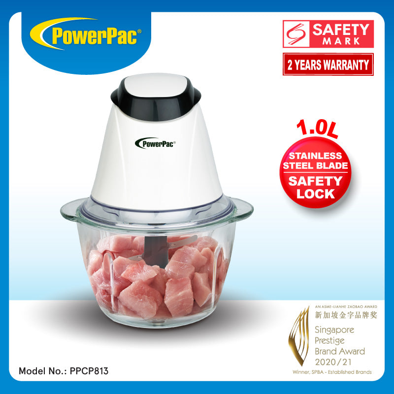 Food Chopper, Food Preparation 1L with Safety Lock Switch (PPCP813)