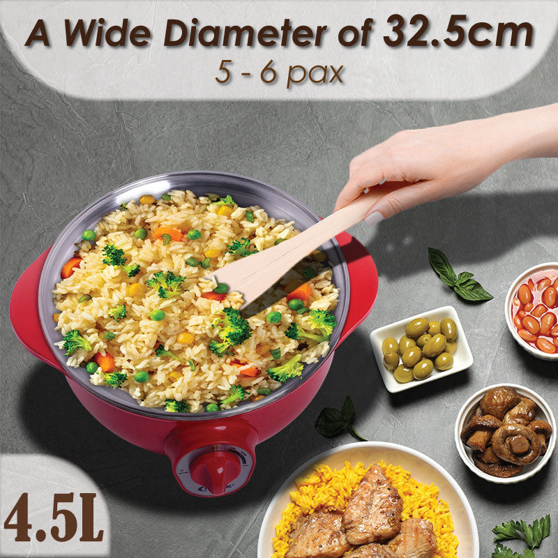 4.5L Electric Steamboat Hot Pot with Stainless steel inner pot (PPEC813)