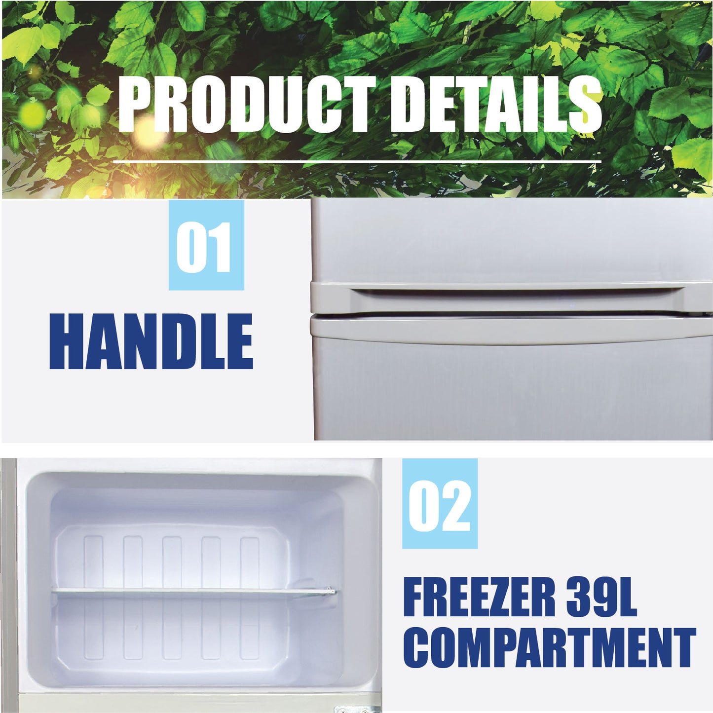 170L 2 Door Mini Fridge with Freezer (PPF170) - PowerPacSG
