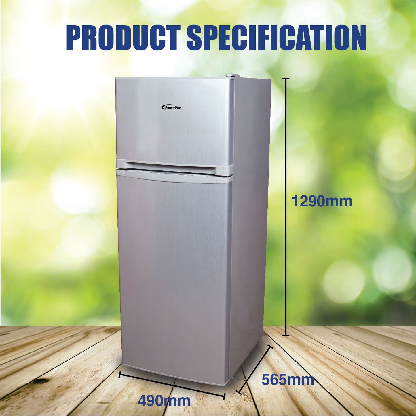 170L 2 Door Mini Fridge with Freezer (PPF170) - PowerPacSG