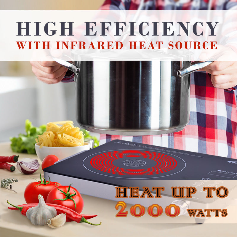 Ceramic Cooker Infrared Cooker , BBQ Plate Grill (Any Pot) 2000 Watts (PPIC831+Plate)