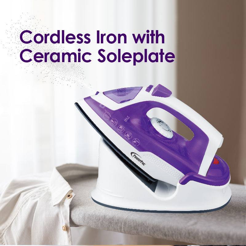 Cordless Iron with Steam & Spray (PPIN1014) - PowerPacSG
