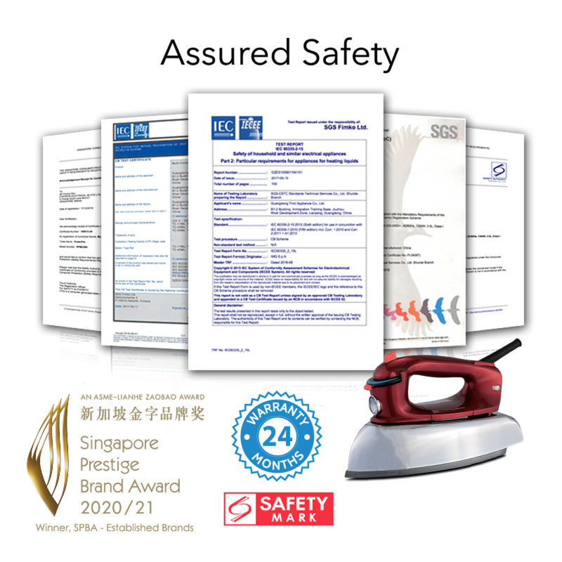 HEAVY DUTY IRON, 1.4KG STEAM IRON (PPIN1129)