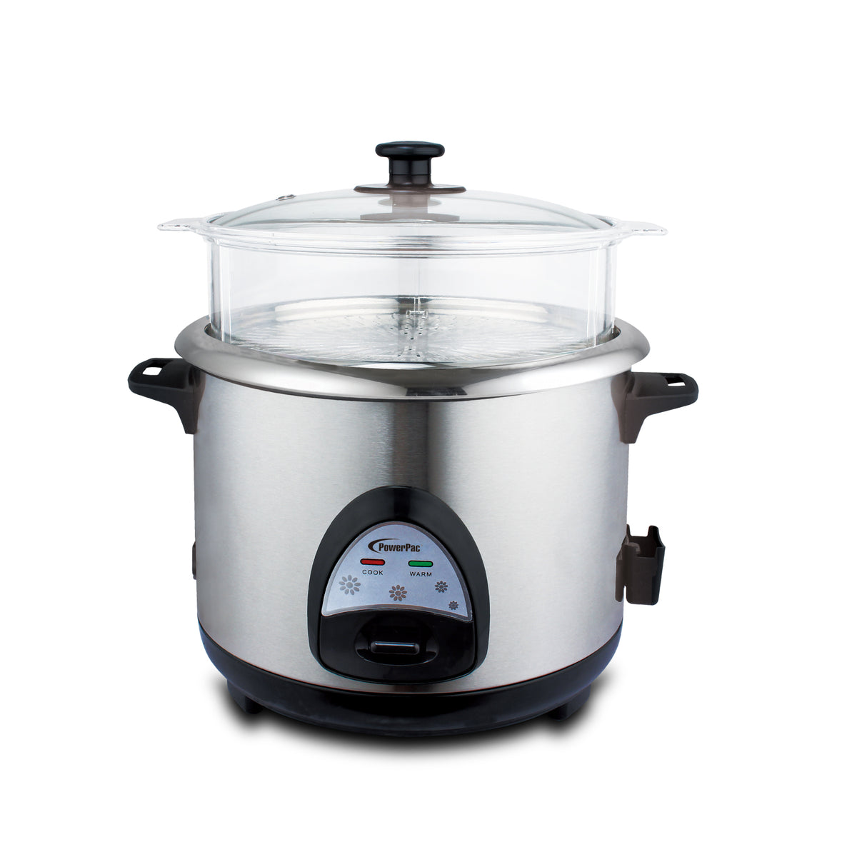 1.8L Rice Cooker with Stainless Steel Inner Pot Food Steamer (PPRC32) - PowerPacSG