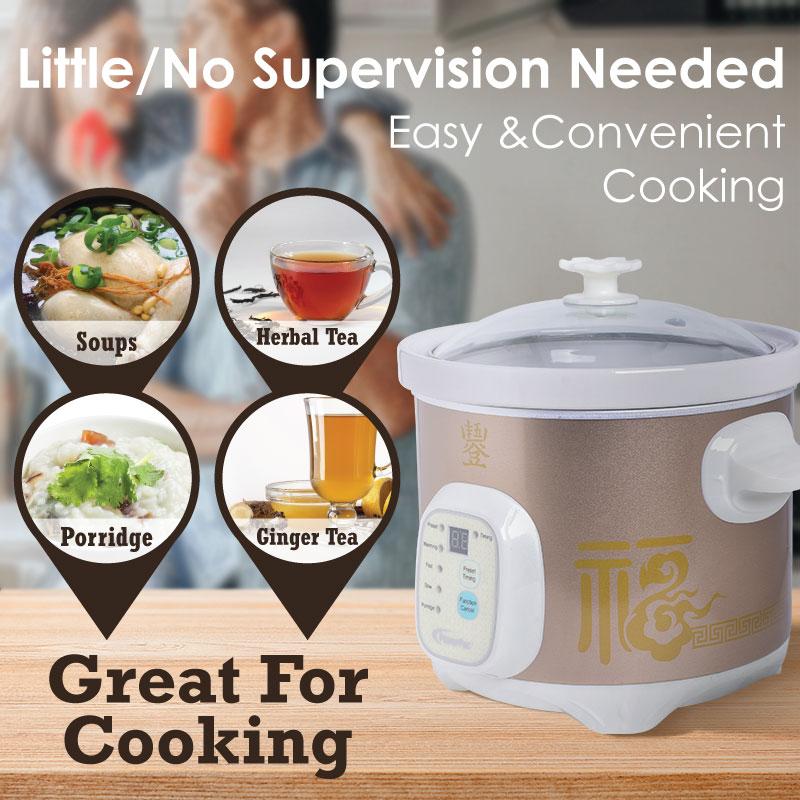 4.5L Digital Slow Cooker with Ceramic Pot (PPSC405) - PowerPacSG