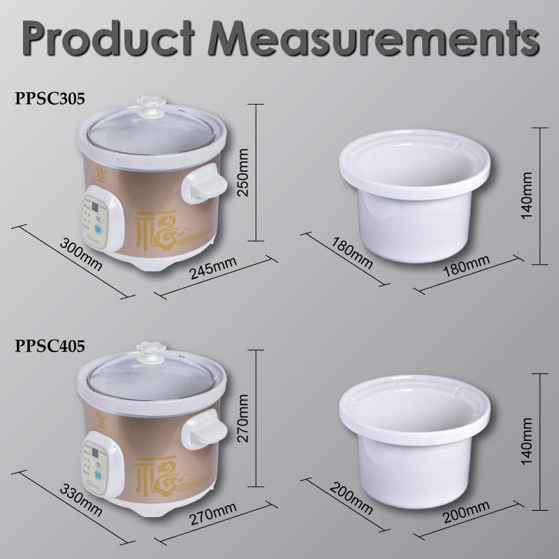 4.5L Digital Slow Cooker with Ceramic Pot (PPSC405) - PowerPacSG