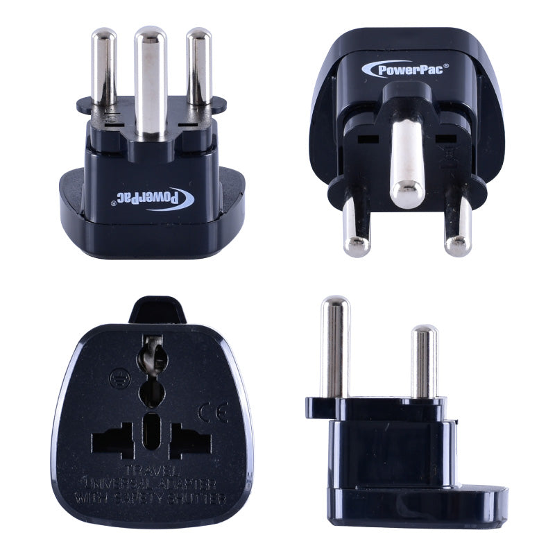 15amp Multi Travel Adapter (PT10BK) South Africa- Black