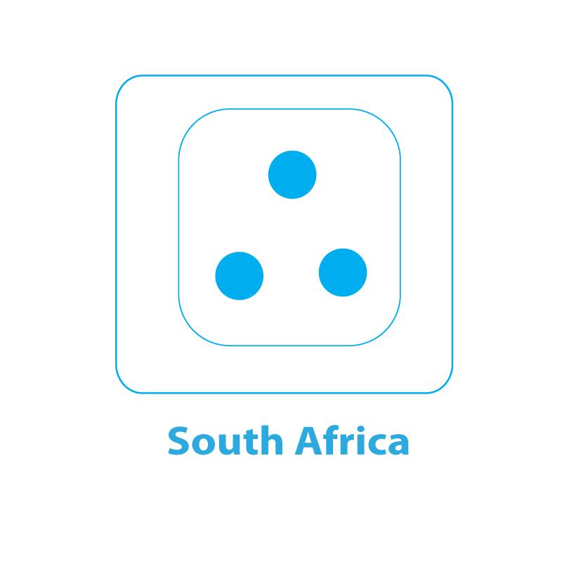 2xpcs 15amp Multi Travel Adapter (PT10BK) South Africa - PowerPacSG