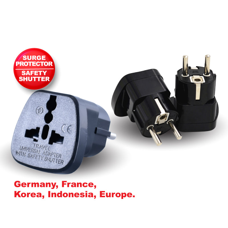 Multi Travel Adapter (PT11BK) Germany, France, Korea, Indonesia, Europe