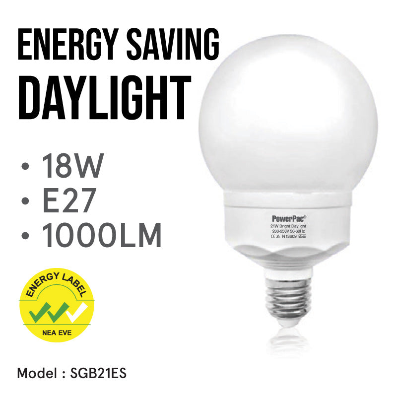 18W E27 1000LM Energy Saving Bulb Daylight (SGB21ES)