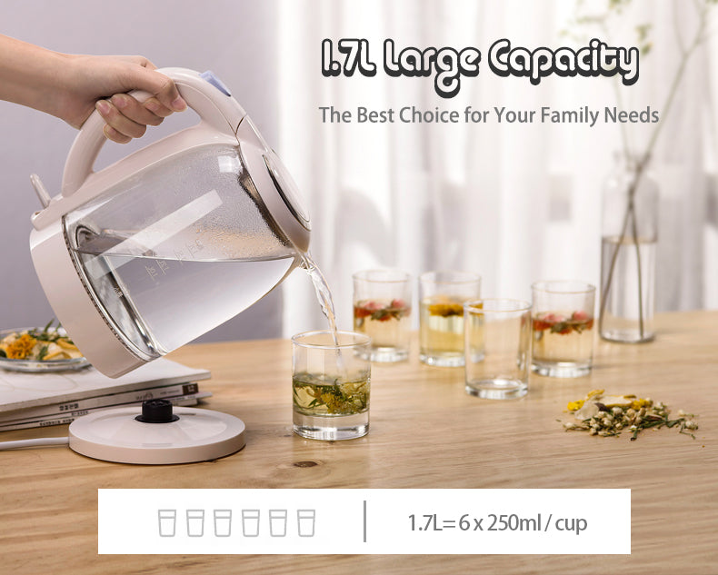 Bear Electric Glass Kettle 1.7L (ZDH-A17L1) - PowerPacSG
