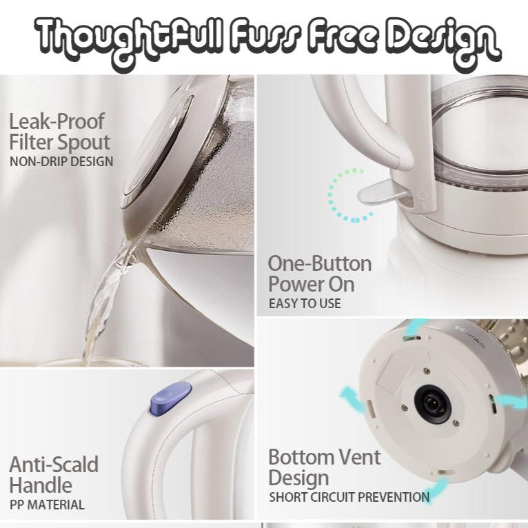 Bear Electric Glass Kettle 1.7L (ZDH-A17L1) - PowerPacSG