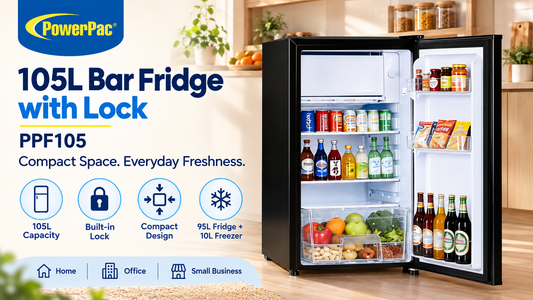 PowerPac 105L Bar Fridge with Lock (PPF105) Video Review — Singapore 2026