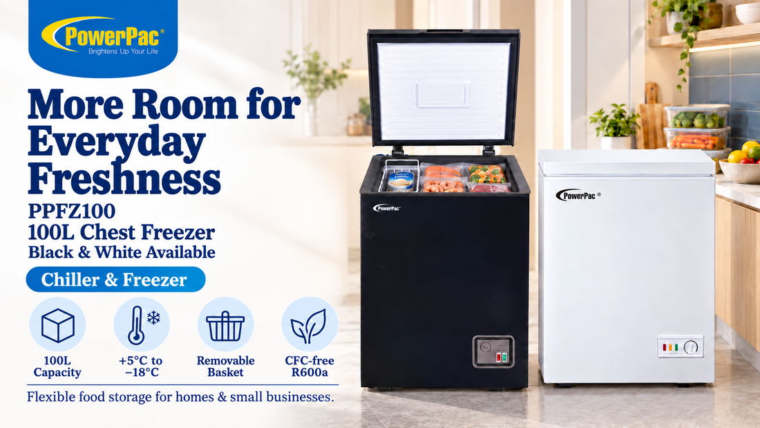 PowerPac 100L Chest Freezer CFC Free, Chiller & Freezer Video Review — Singapore 2026