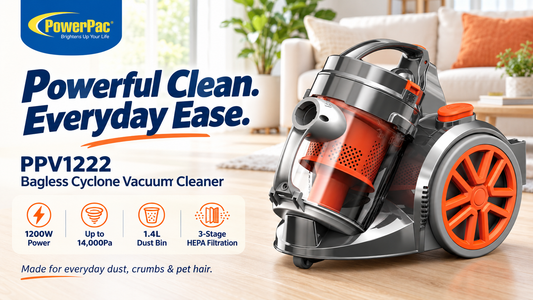 PowerPac Bagless Cyclone Vacuum Cleaner PPV1222 Video Review — Singapore 2026
