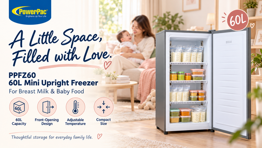 PowerPac Chest freezer, Mini freezer, Hygienic, Freezer for Breast Milk 60L (PPFZ60) Singapore 2026