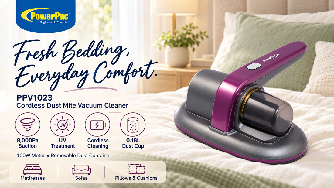 PowerPac Cordless Dust Mite Vacuum Cleaner PPV1023 Video Review — Singapore 2026