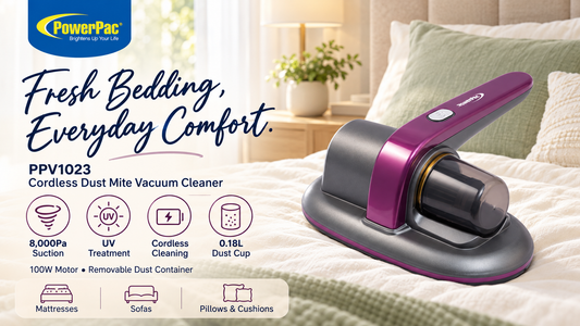 PowerPac Cordless Dust Mite Vacuum Cleaner PPV1023 Video Review — Singapore 2026