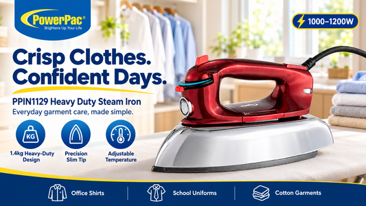 PowerPac HEAVY DUTY IRON, 1.4KG STEAM IRON (PPIN1129) Singapore 2026